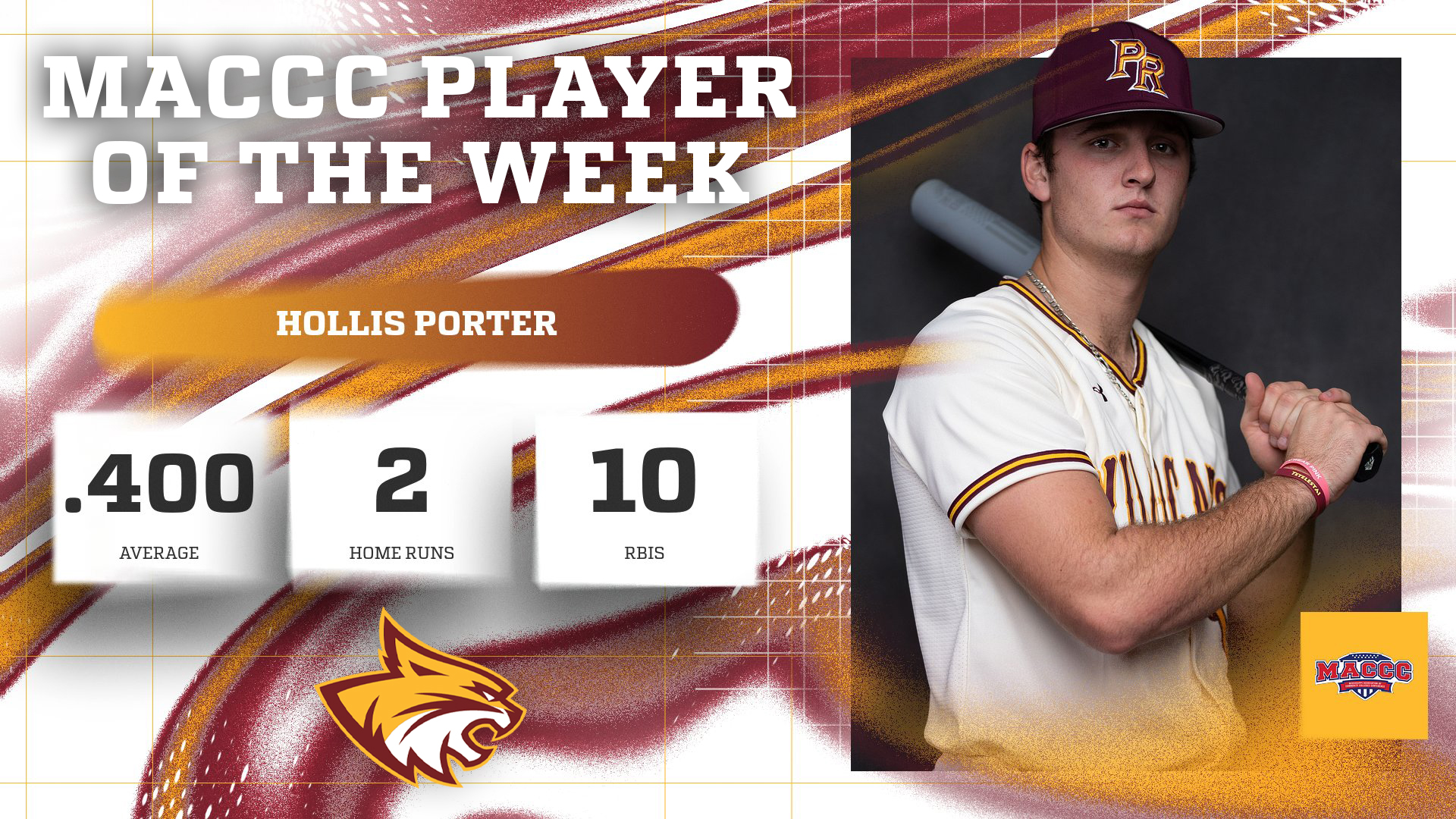 Hollis Porter snatches second straight MACCC Player of the Week award
