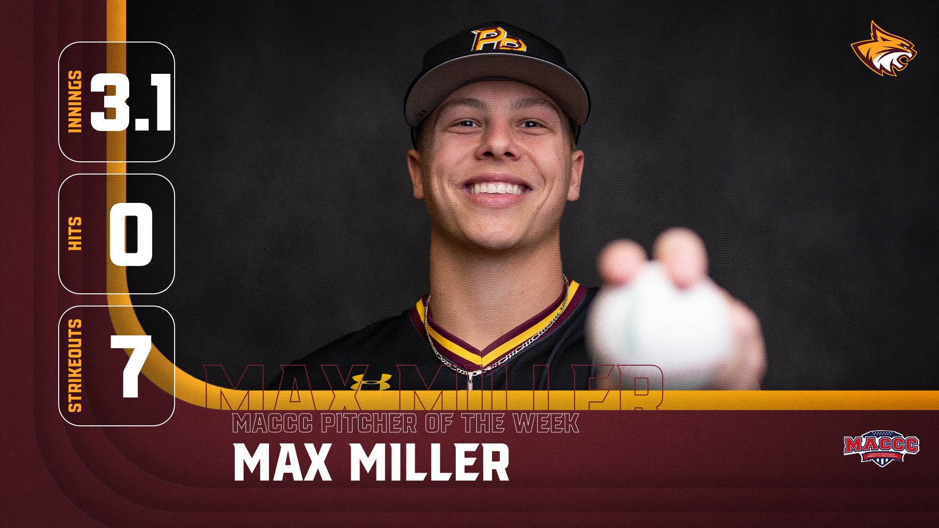 No. 5 Pearl River's Max Miller named MACCC Pitcher of the Week