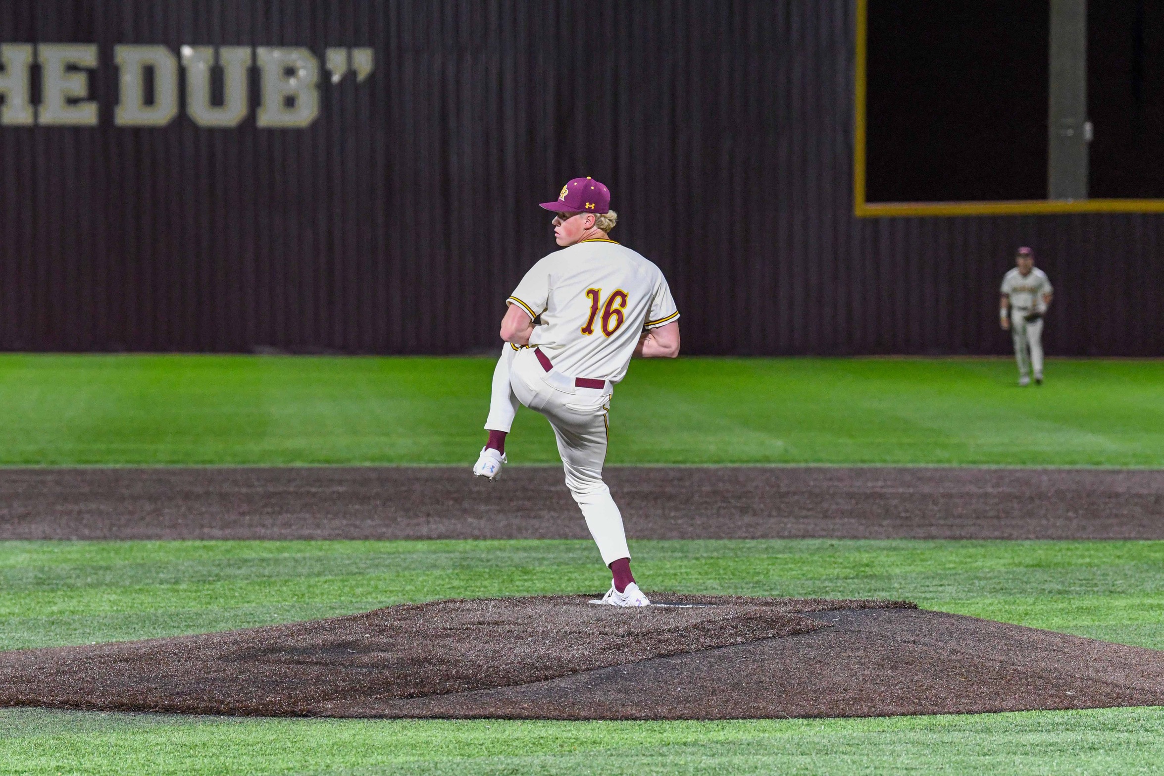 Colin Jenkins (Mt. Olive; Simpson Academy) delivers a pitch against East Mississippi (Grace Kesler/PRCC Athletics).