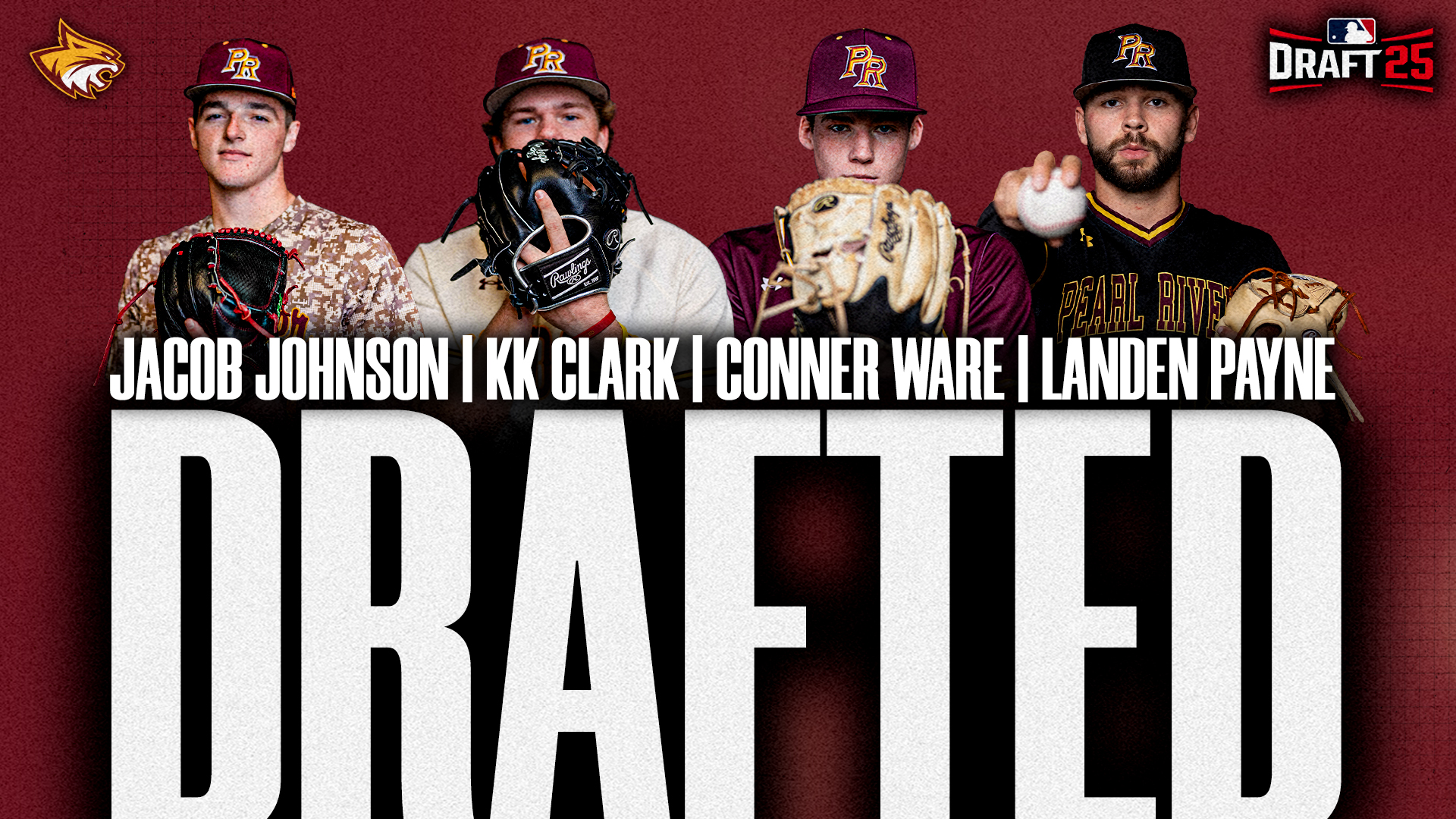 Four Pearl River Wildcats selected in 2025 MLB Draft