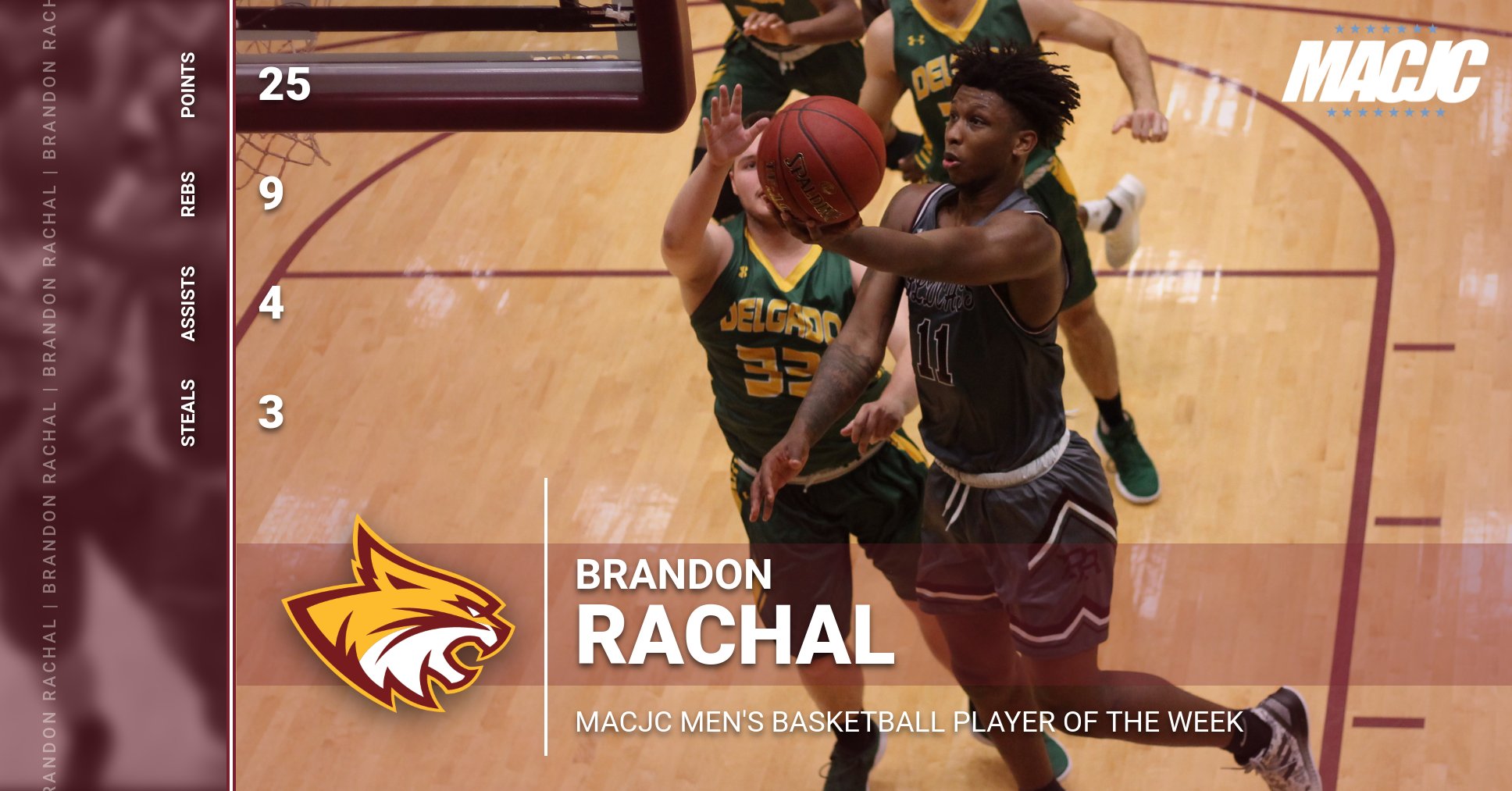 Pearl River's Brandon Rachal named MACJC Player of the Week