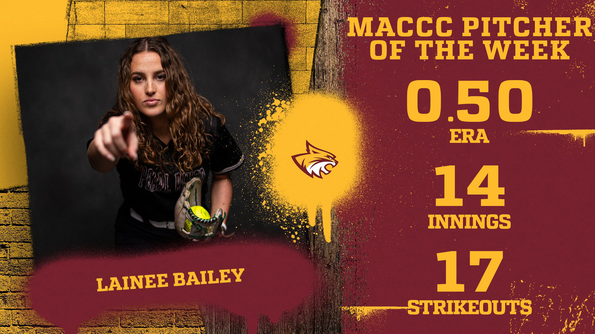No. 2 Pearl River's Lainee Bailey tabbed MACCC Pitcher of the Week