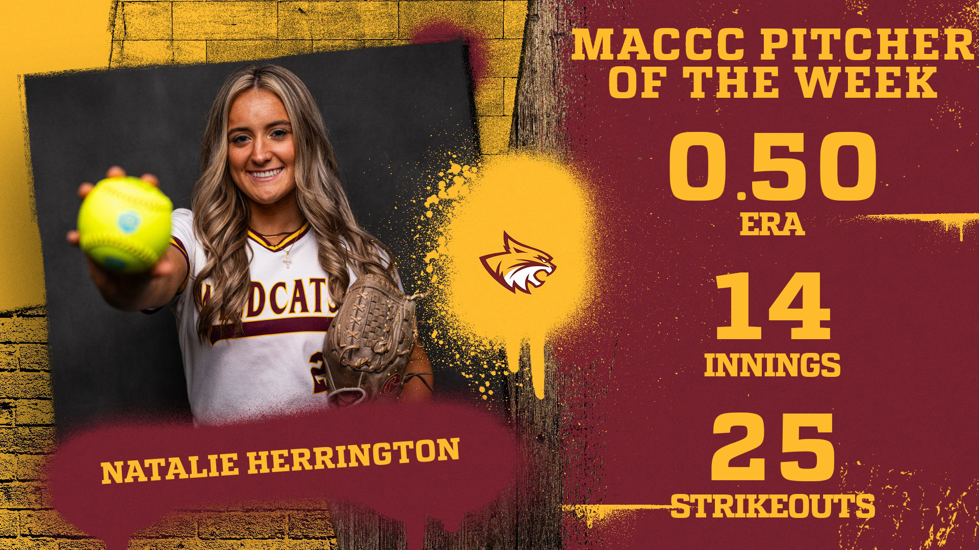 No. 4 Pearl River's Natalie Herrington takes home MACCC Pitcher of the Week