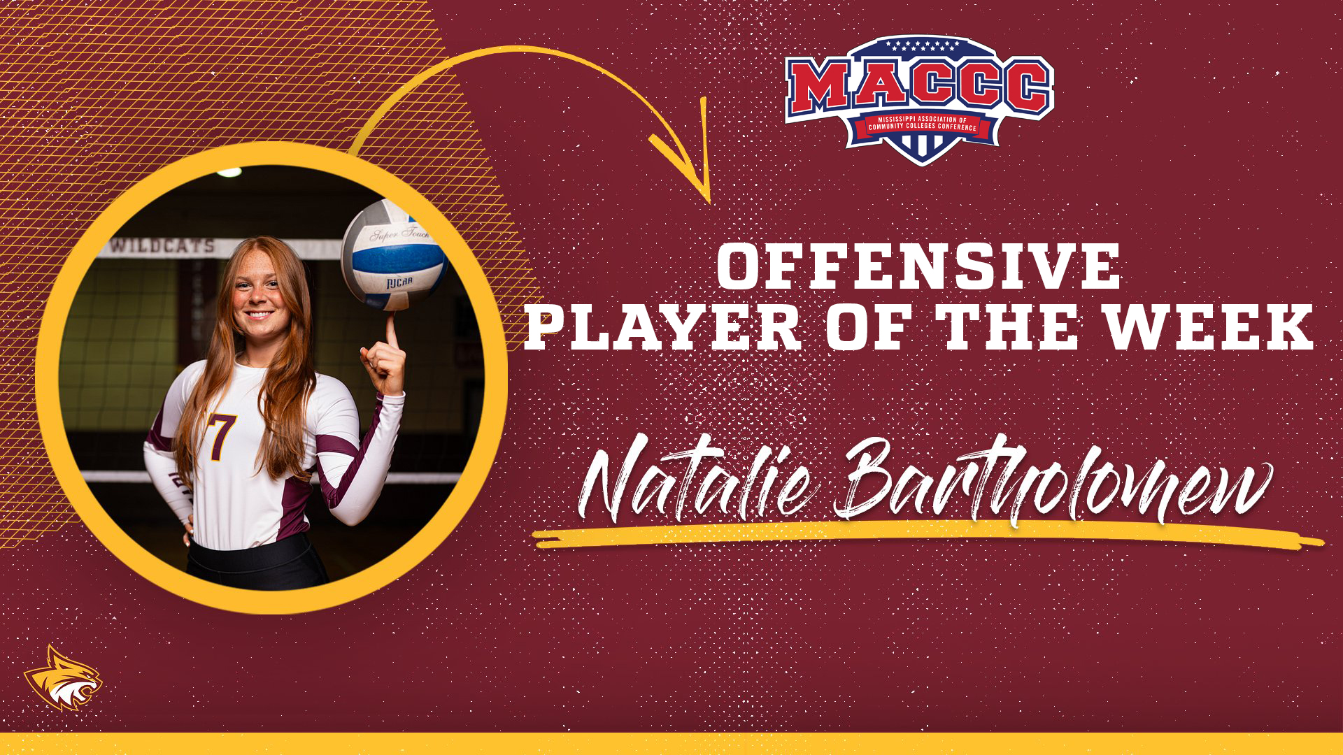 PRCC's Natalie Bartholomew earns MACCC Player of the Week honor