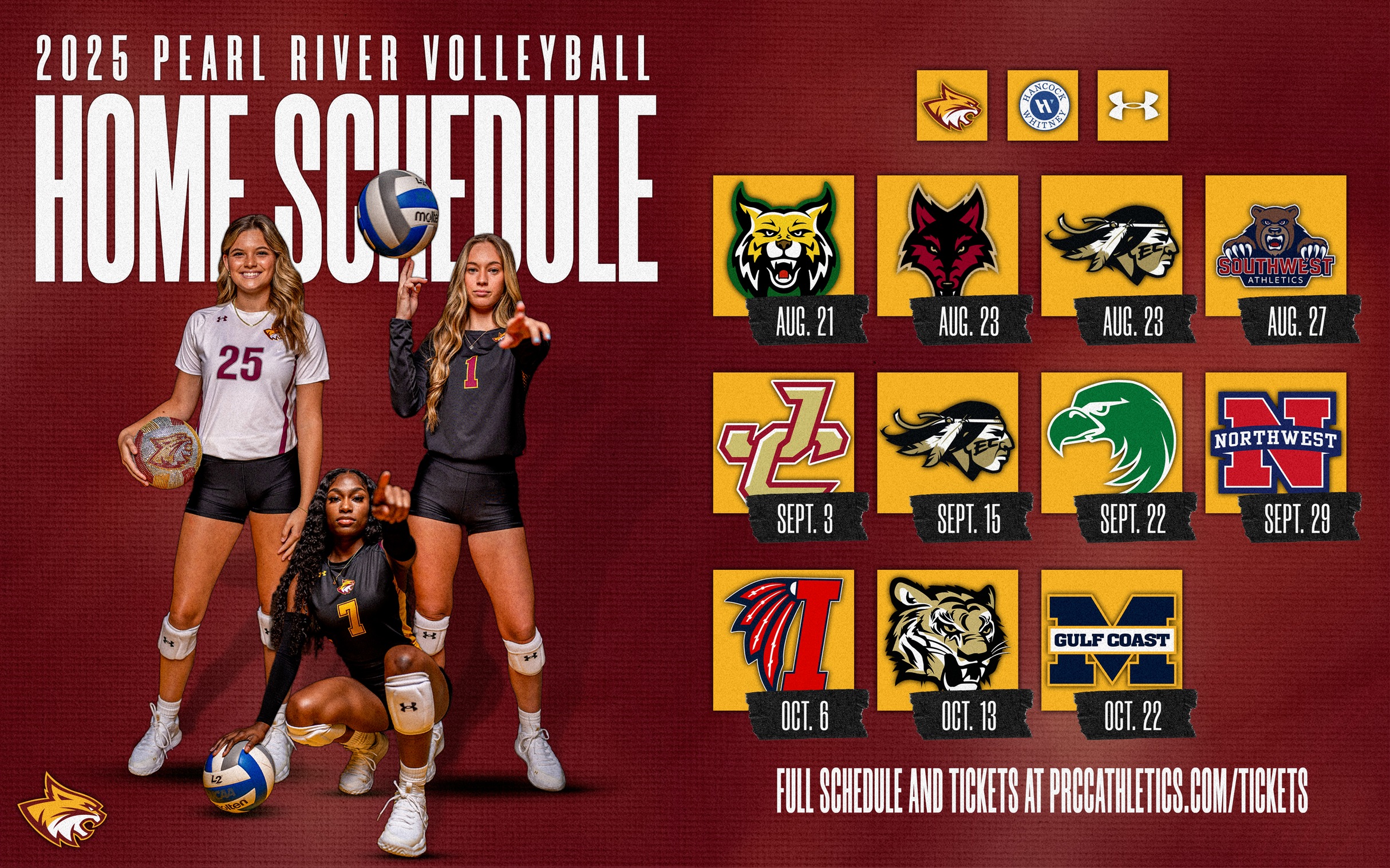 Pearl River volleyball unveils 2025 schedule with 11 home matches