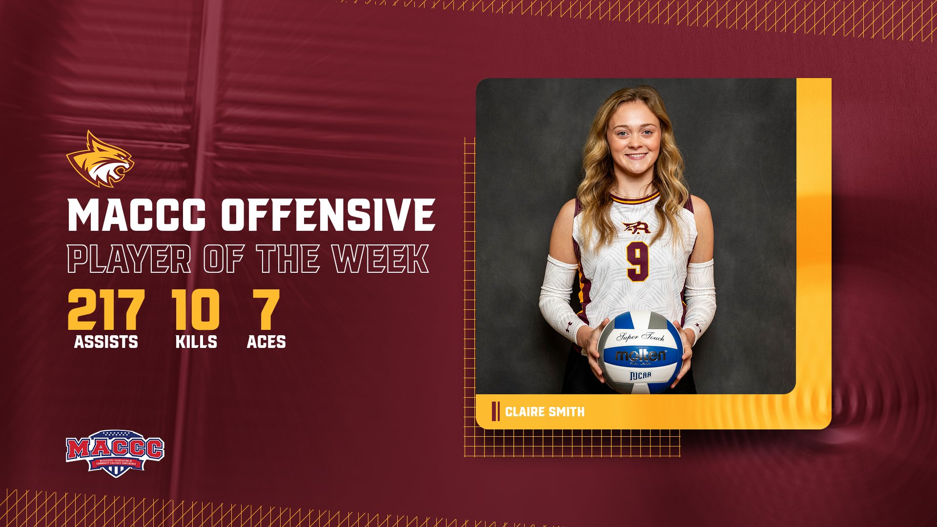 Pearl River's Claire Smith tabbed MACCC Offensive Player of the Week